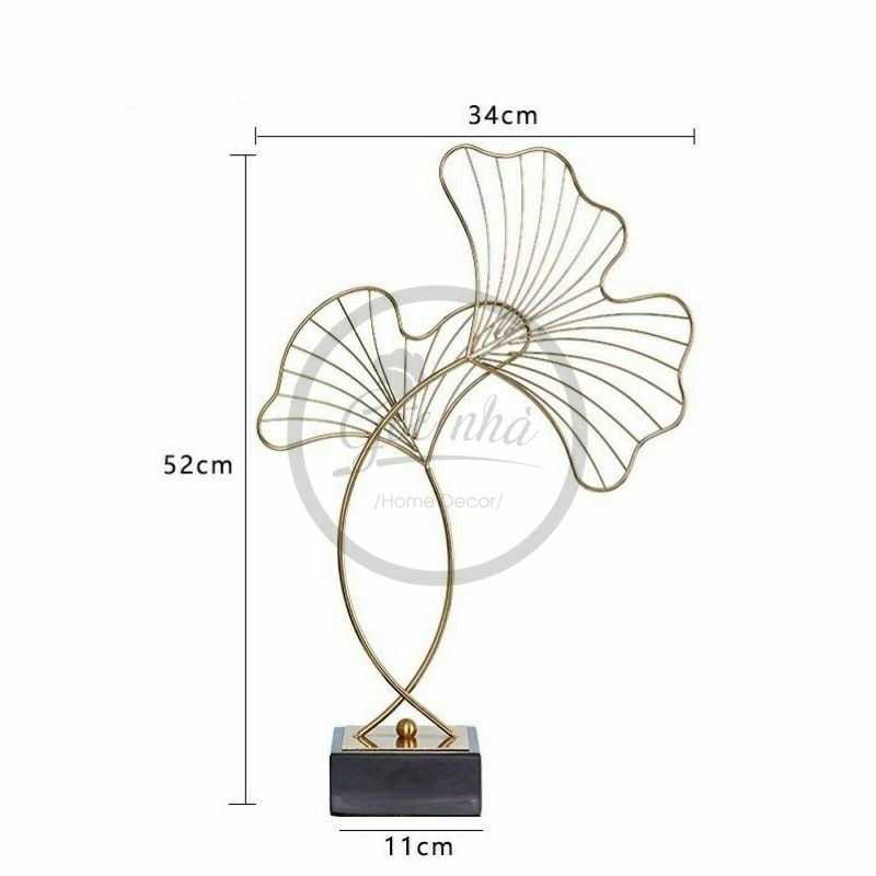 Phù điêu lá Gingko đơn đồng nguyên khối