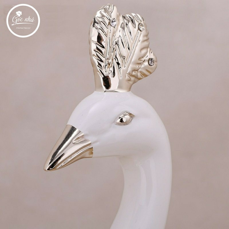 Khay trái cây pha lê chim công