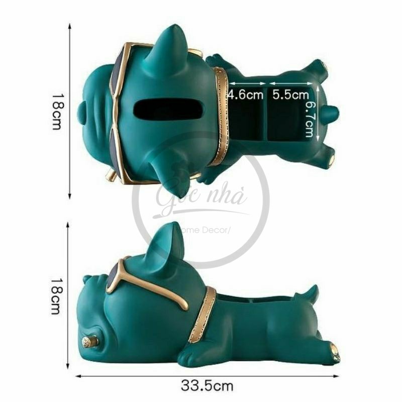 Tượng Bull Dog Dáng Nằm