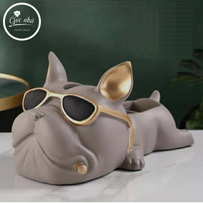 Tượng Bull Dog Dáng Nằm