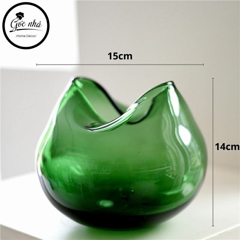 Bình hoa thủy tinh Green Aname