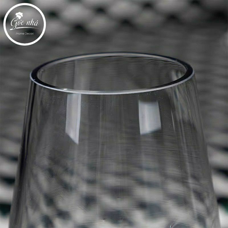 Bình Hoa Thuỷ Tinh Bầu Xám Khói