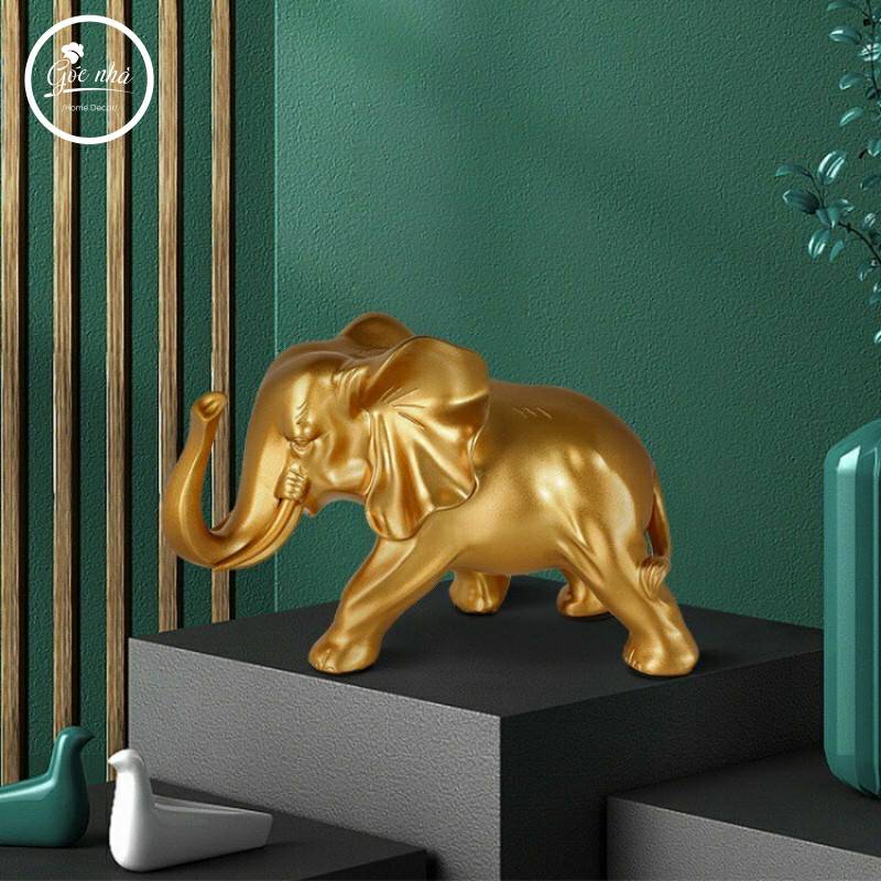 Tượng Voi Vàng Tài Lộc Golden Elephant