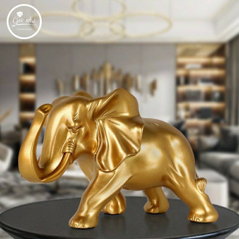 Tượng Voi Vàng Tài Lộc Golden Elephant