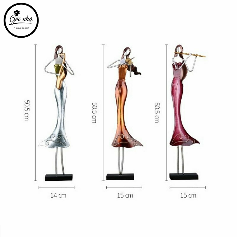 Phù điêu thép cô gái nhạc cụ