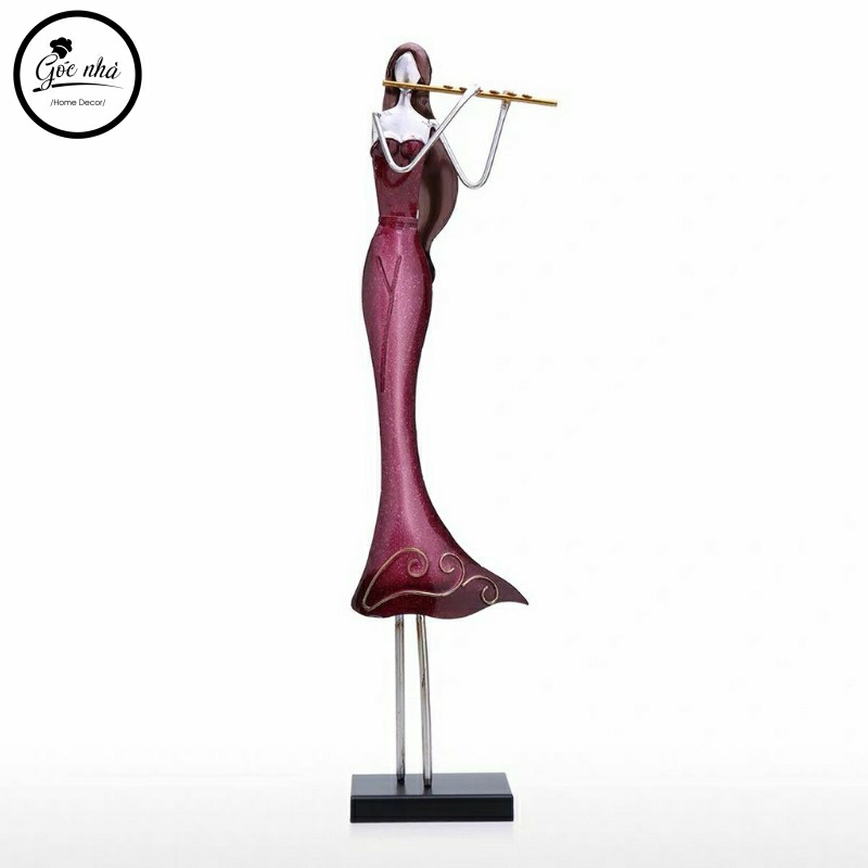 Phù điêu thép cô gái nhạc cụ