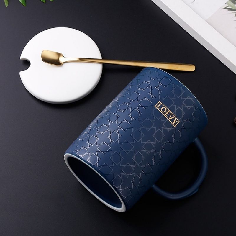 Tách/ly sứ Noble xanh navy