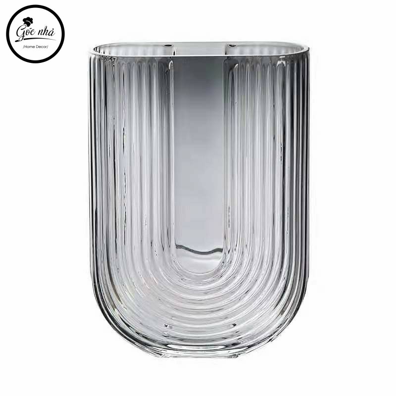 Lọ hoa thuỷ tinh chữ U