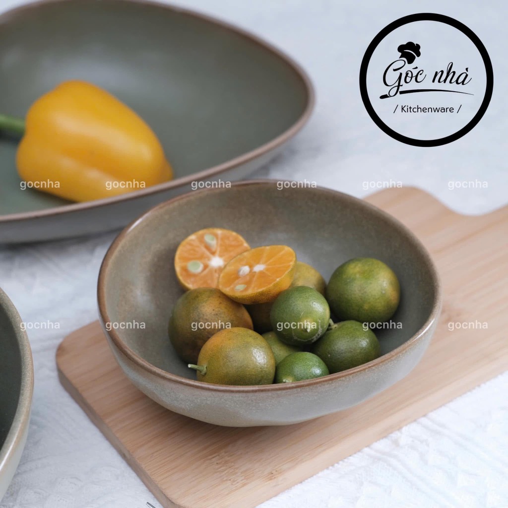 Tô oval méo Sedy sứ đất nặn