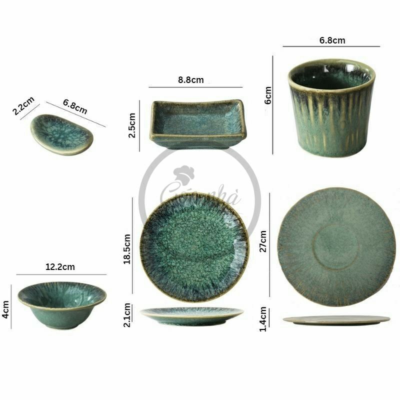 Bộ đồ ăn cá nhân men hỏa biến Homies- 6 món