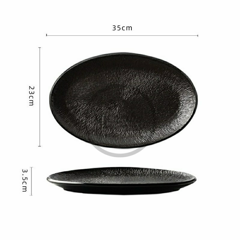 Moonlight - Dĩa oval vân sần