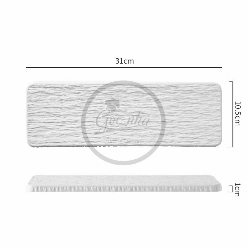 Dĩa sushi Mocca vân sần