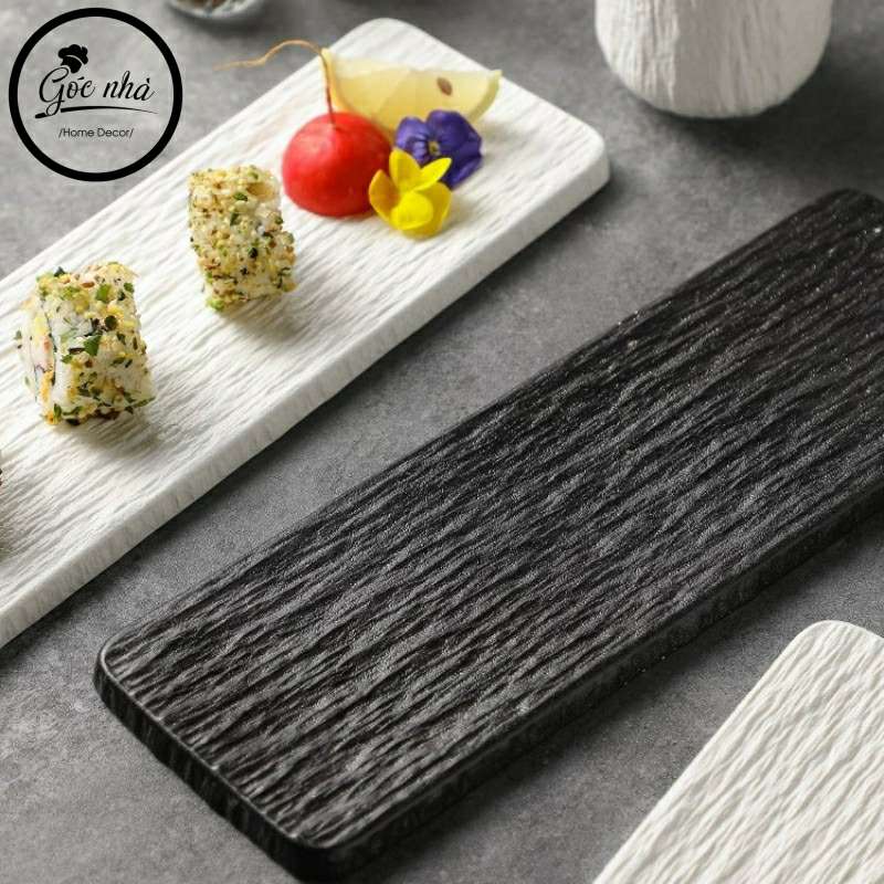 Dĩa sushi Mocca vân sần