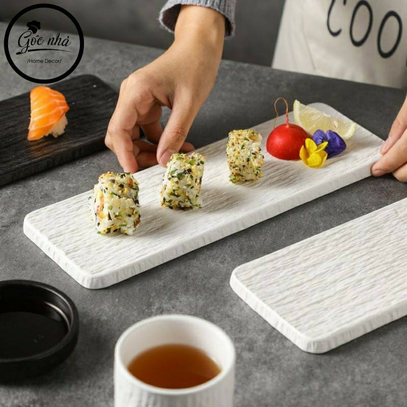Dĩa sushi Mocca vân sần
