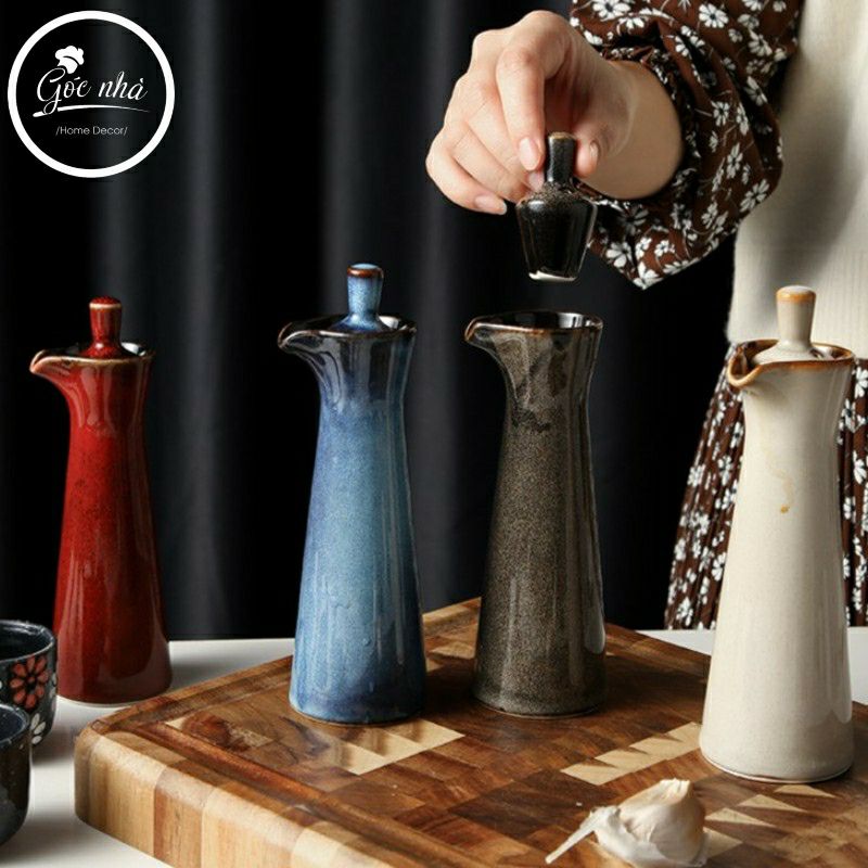 Chai rót dầu/mắm/tương sứ hỏa biến IRO