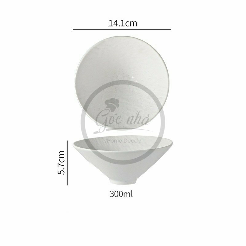 Tô/thố soup/salad Mocca hình nón