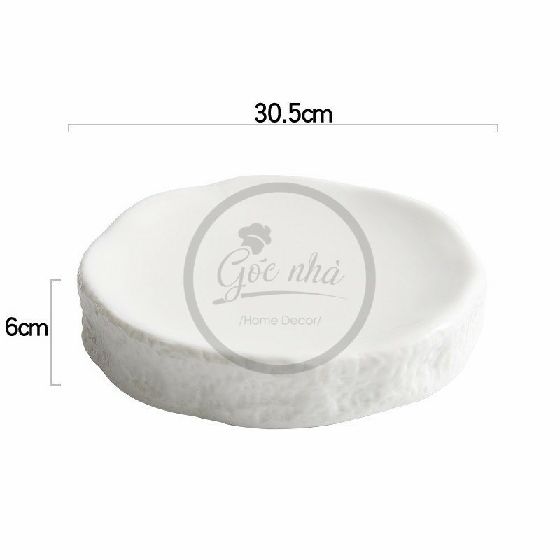 Dĩa tròn dày dáng méo Coral