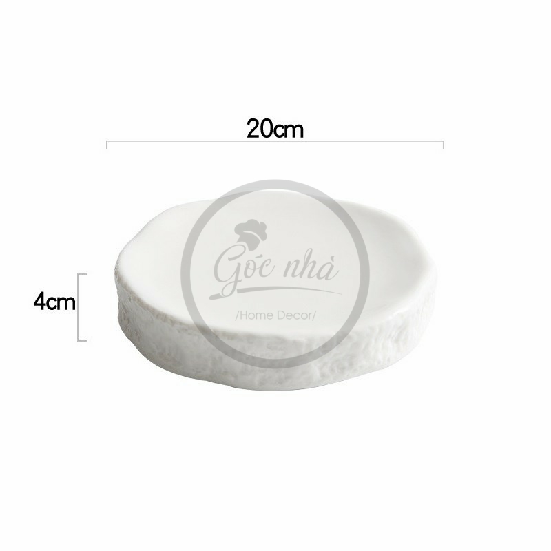 Dĩa tròn dày dáng méo Coral