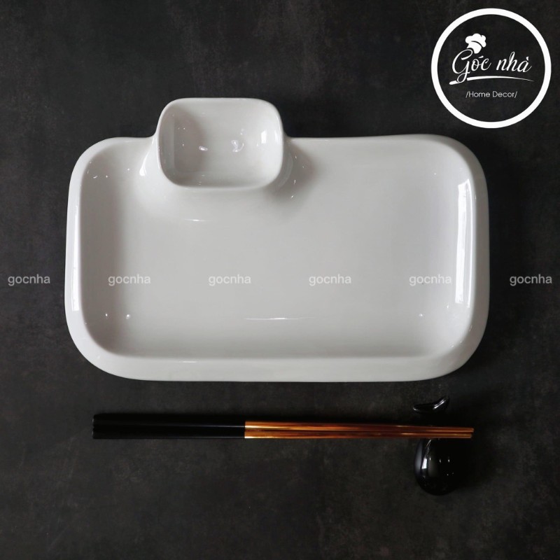 Dĩa phẳng 2 ngăn liền Nami