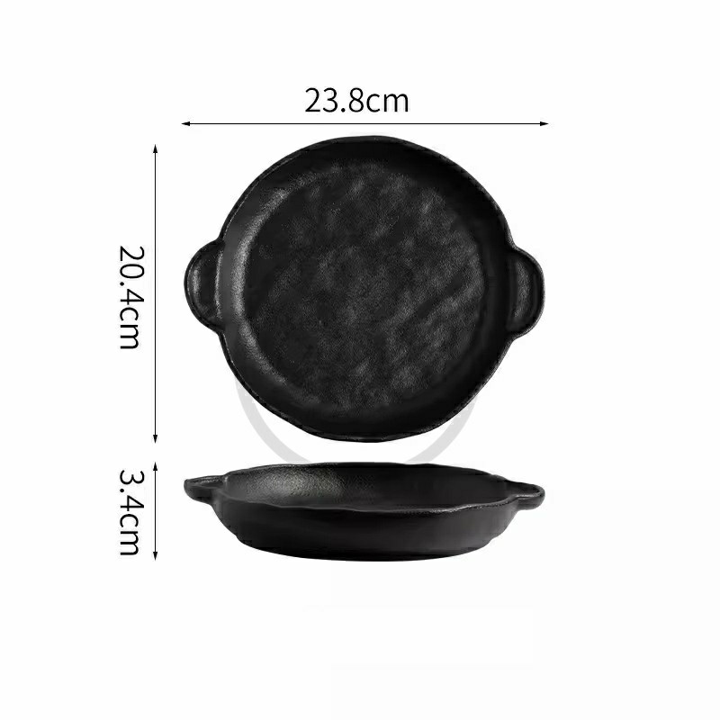 Dĩa sâu 2 quai Mocca tròn - Thố sứ hai quai