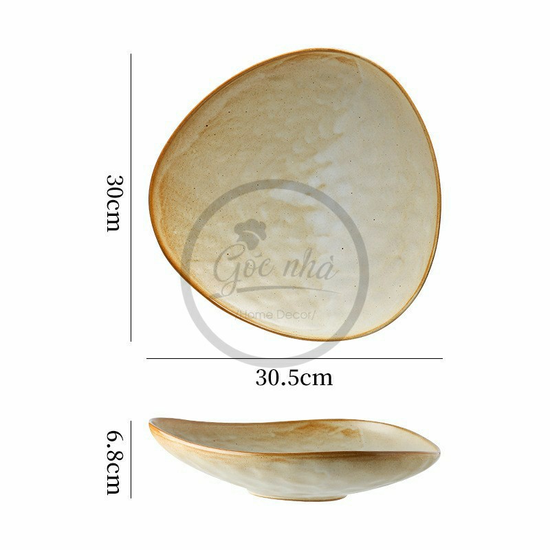 Dĩa Salad tam giác Sedy đất nặn