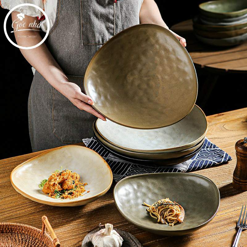 Dĩa Salad tam giác Sedy đất nặn