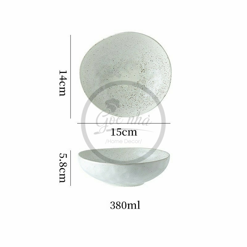 Tô oval méo Sedy sứ đất nặn