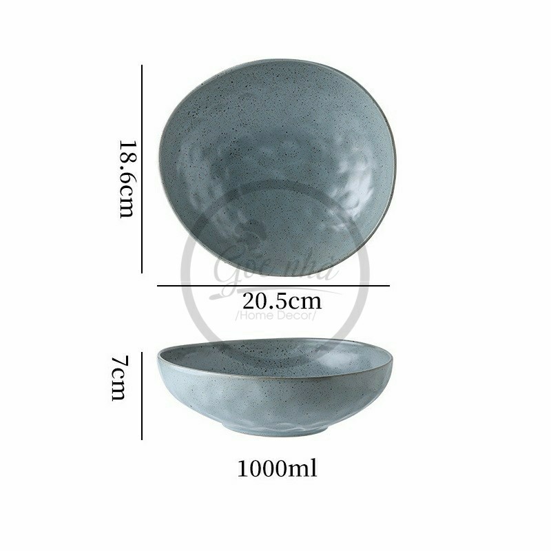 Tô oval méo Sedy sứ đất nặn