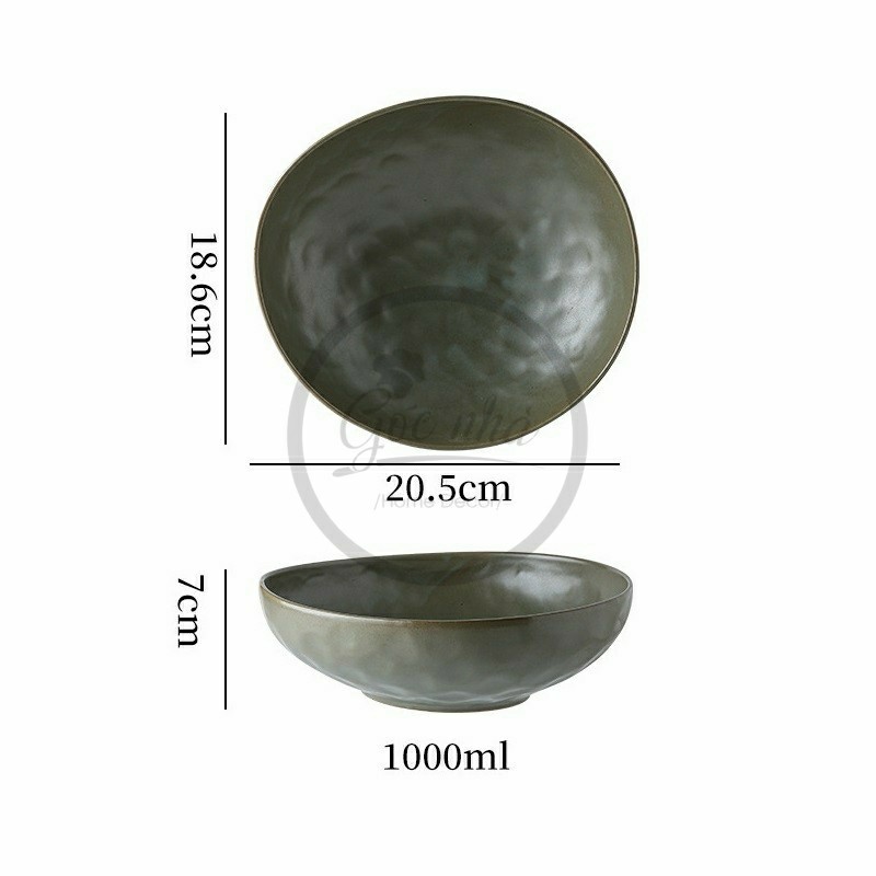 Tô oval méo Sedy sứ đất nặn