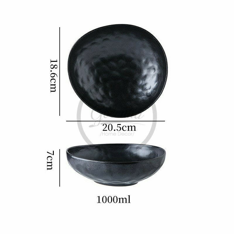 Tô oval méo Sedy sứ đất nặn