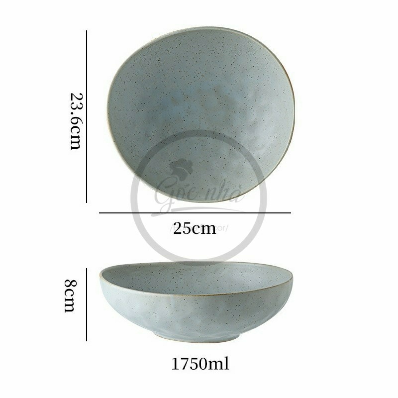 Tô oval méo Sedy sứ đất nặn