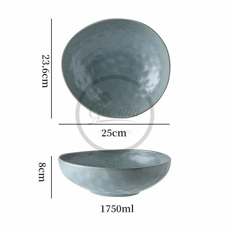 Tô oval méo Sedy sứ đất nặn