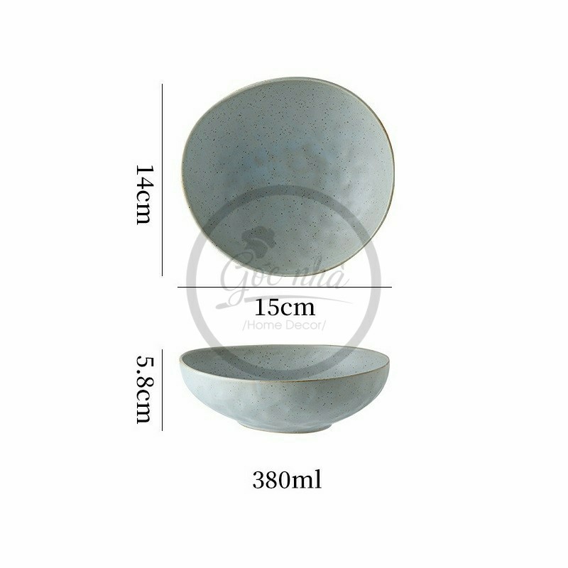 Tô oval méo Sedy sứ đất nặn