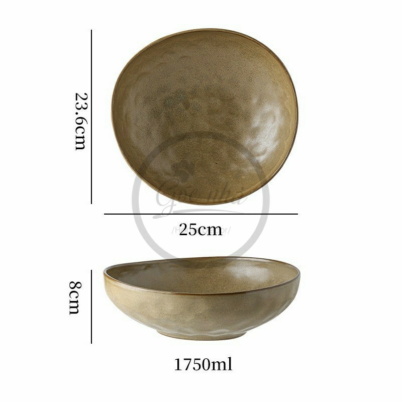Tô oval méo Sedy sứ đất nặn