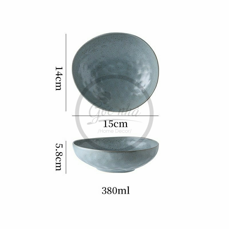 Tô oval méo Sedy sứ đất nặn