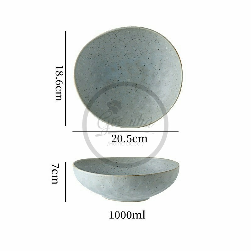 Tô oval méo Sedy sứ đất nặn