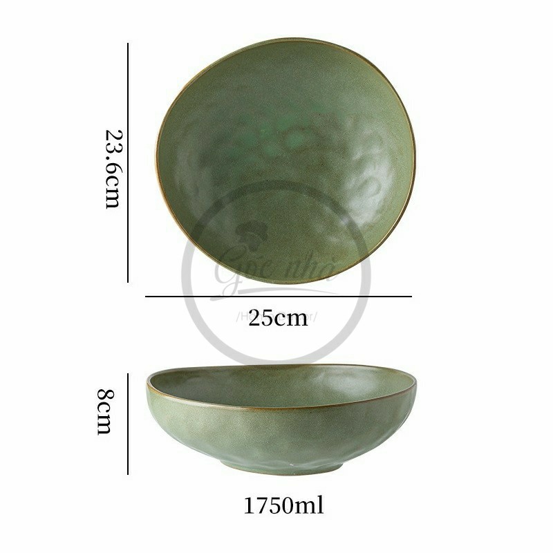 Tô oval méo Sedy sứ đất nặn