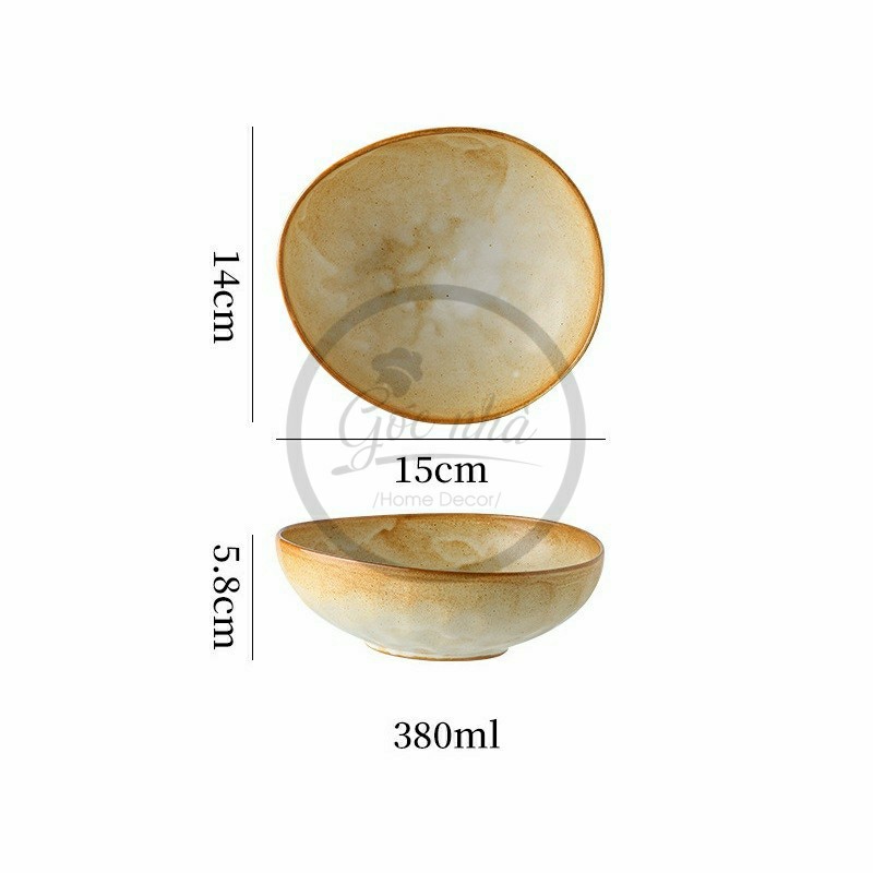 Tô oval méo Sedy sứ đất nặn