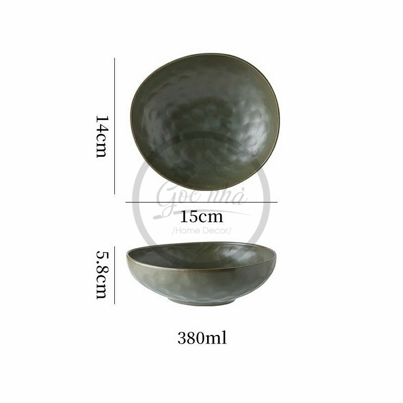 Tô oval méo Sedy sứ đất nặn