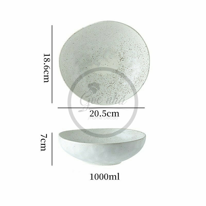 Tô oval méo Sedy sứ đất nặn
