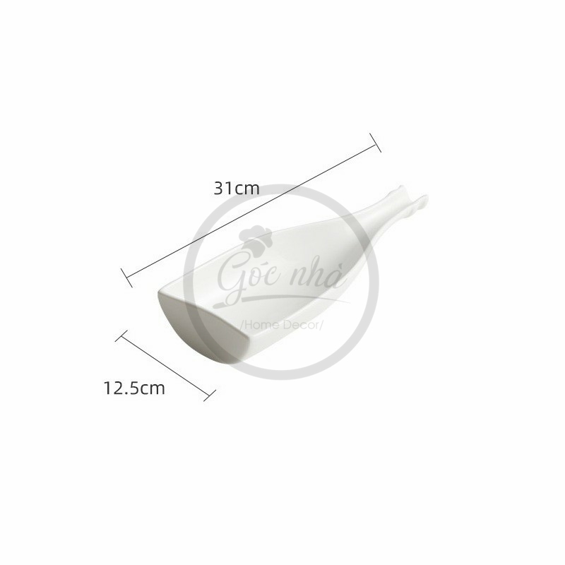 Đĩa tạo hình dáng chai- haft bottle plate