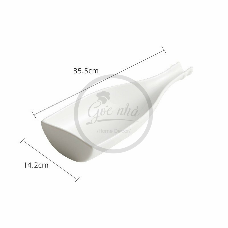 Đĩa tạo hình dáng chai- haft bottle plate