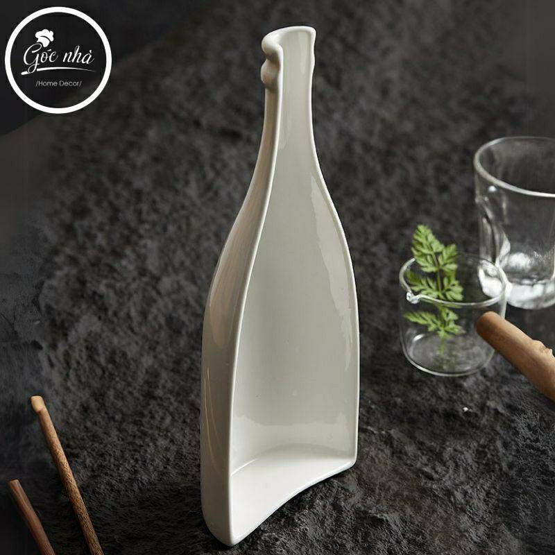 Đĩa tạo hình dáng chai- haft bottle plate
