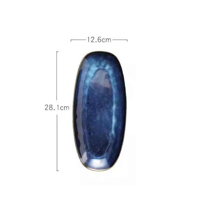 Dĩa Oval Hỏa Biến Indigo