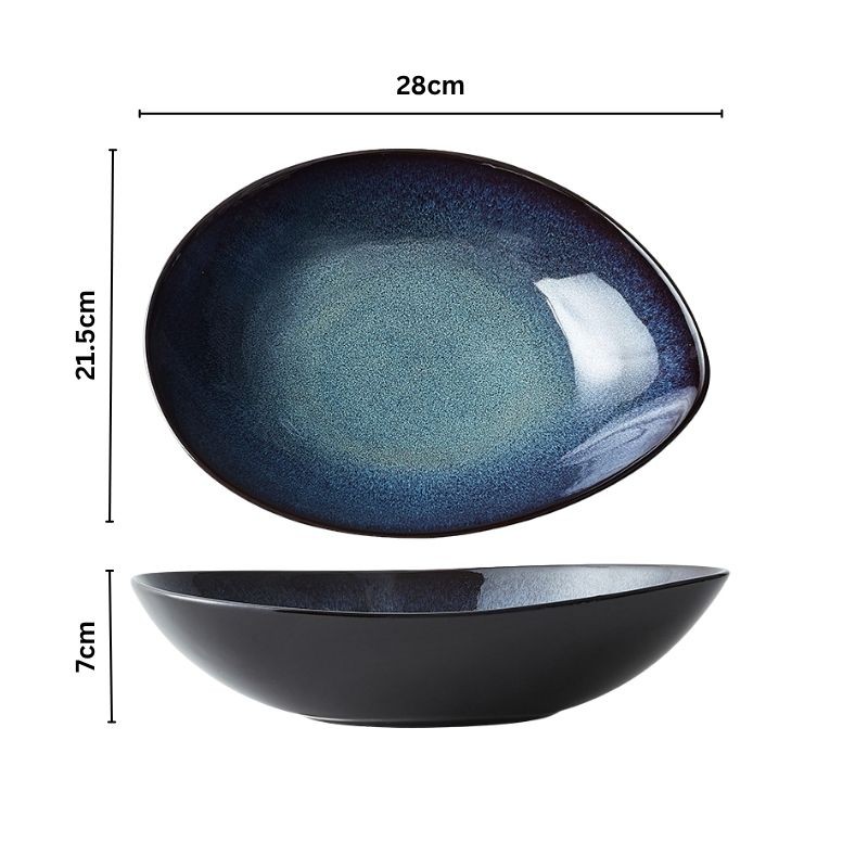 Thố Salad Oval Hỏa Biến Indigo