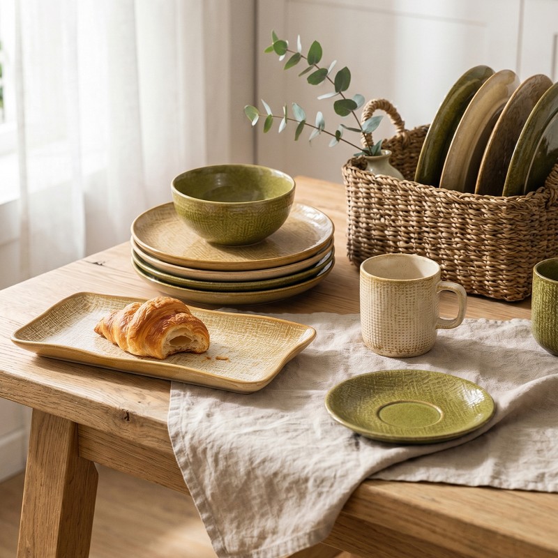 BST Hoạ Tiết Dệt Lưới Olive