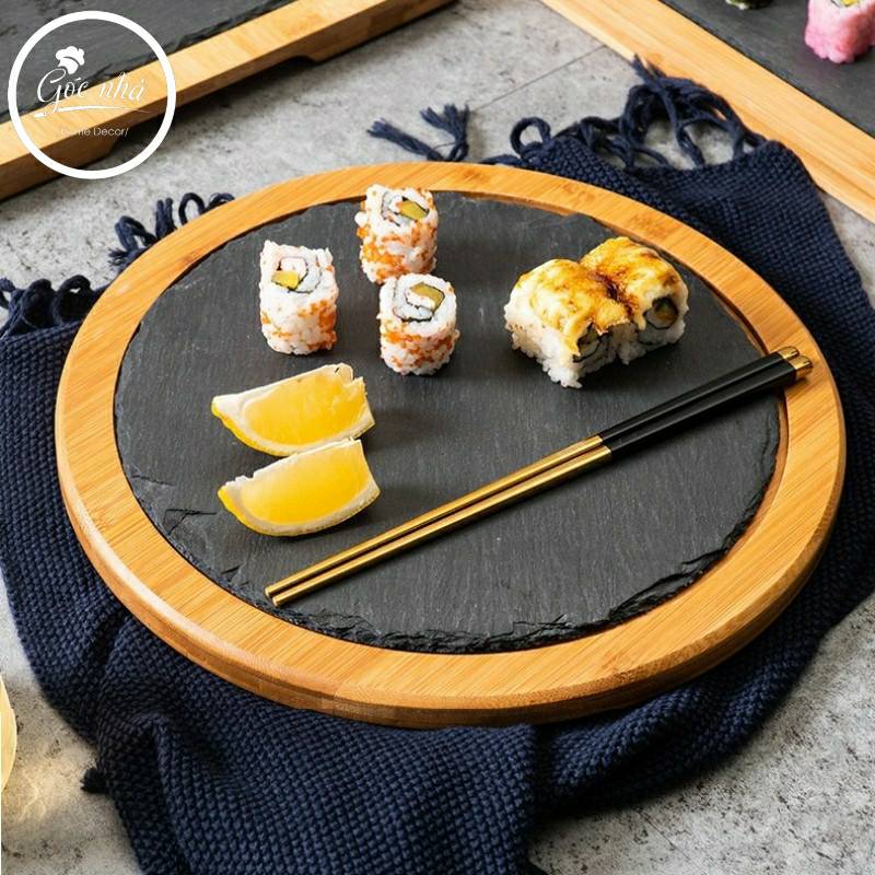 Tấm đá chữ nhật kèm đế gỗ