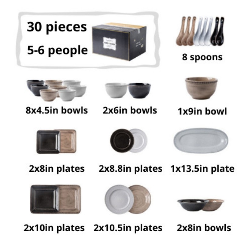 Set chén dĩa American Nile 30