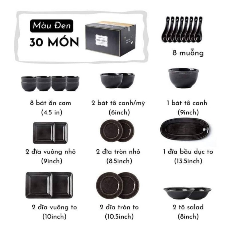 Set chén dĩa American Nile 30