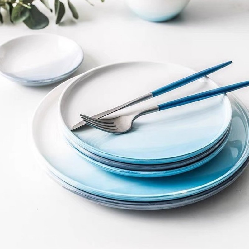 Set chén dĩa Cloudy ombre